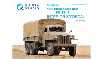 Studebaker US6/U3 2½-ton 6x6 Truck. 3D декали (ICM) - QUINTA STUDIO QD35036 1/35