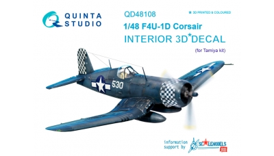 F4U-1D Chance Vought, Corsair. 3D декали (TAMIYA) - QUINTA STUDIO QD48108 1/48