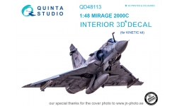 Mirage 2000C Dassault. 3D декали (KINETIC) - QUINTA STUDIO QD48113 1/48