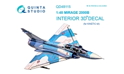 Mirage 2000B Dassault. 3D декали (KINETIC) - QUINTA STUDIO QD48115 1/48