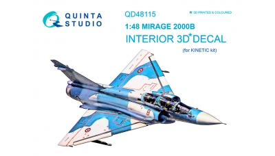 Mirage 2000B Dassault. 3D декали (KINETIC) - QUINTA STUDIO QD48115 1/48