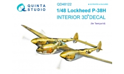 P-38H Lockheed, Lightning. 3D декали (TAMIYA) - QUINTA STUDIO QD48122 1/48