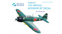 A6M3/3a Type 32/22a (Kou) Mitsubishi. 3D декали (TAMIYA) - QUINTA STUDIO QD48123 1/48