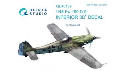 Fw 190D-9 Focke-Wulf. 3D декали (EDUARD) - QUINTA STUDIO QD48139 1/48