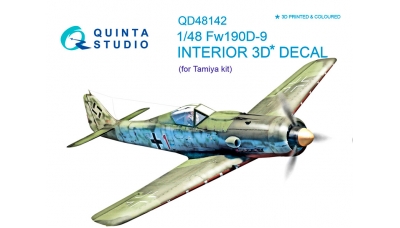 Fw 190D-9 Focke-Wulf. 3D декали (TAMIYA) - QUINTA STUDIO QD48142 1/48