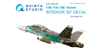 F/A-18B McDonnell Douglas, Hornet. 3D декали (KINETIC) - QUINTA STUDIO QD48145 1/48