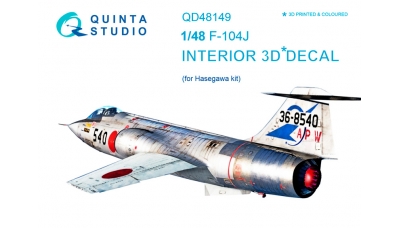 F-104J Lockheed, Mitsubishi, Starfighter. 3D декали (HASEGAWA) - QUINTA STUDIO QD48149 1/48