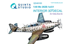 Me 262B-1a/U1 Messerschmitt. 3D декали (HOBBY BOSS) - QUINTA STUDIO QD48163 1/48