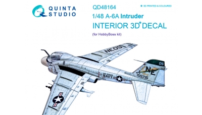 A-6A Grumman, Intruder. 3D декали (HOBBY BOSS) - QUINTA STUDIO QD48164 1/48