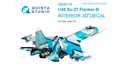 Су-27. 3D декали (KITTY HAWK) - QUINTA STUDIO QD48170 1/48