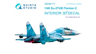 Су-27УБ. 3D декали (HOBBY BOSS) - QUINTA STUDIO QD48171 1/48