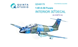 IA-58A FMA, Pucará. 3D декали (KINETIC) - QUINTA STUDIO QD48179 1/48
