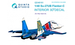 Су-27УБ. 3D декали (KITTY HAWK) - QUINTA STUDIO QD48181 1/48