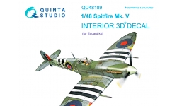 Spitfire Mk V Supermarine. 3D декали (EDUARD) - QUINTA STUDIO QD48189 1/48