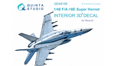 F/A-18E Boeing, McDonnell Douglas, Super Hornet. 3D декали (MENG) - QUINTA STUDIO QD48198 1/48