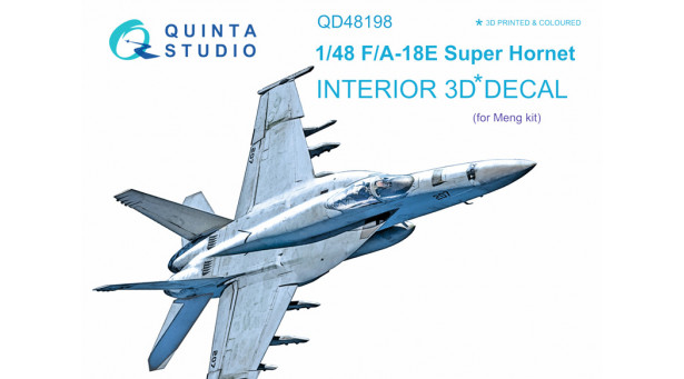F/A-18E Boeing, McDonnell Douglas, Super Hornet. 3D декали (MENG) - 1/48 QUINTA STUDIO QD48198 F/A-18E Boeing, McDonnell Douglas, Super Hornet. 3D декали (MENG) - 1/48 QUINTA STUDIO QD48198