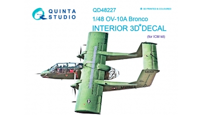 OV-10A North American Rockwell, Bronco. 3D декали (ICM) - QUINTA STUDIO QD48227 1/48
