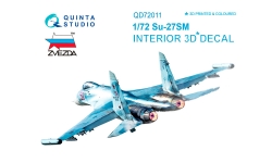 Су-27СМ. 3D декали (ЗВЕЗДА) - QUINTA STUDIO QD72011 1/72