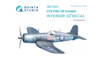 F4U-1D Chance Vought, Corsair. 3D декали (TAMIYA) - QUINTA STUDIO QD72021 1/72