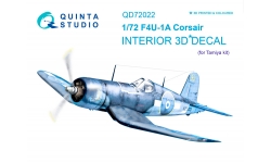 F4U-1A Chance Vought, Corsair. 3D декали (TAMIYA) - QUINTA STUDIO QD72022 1/72