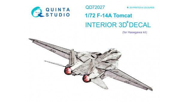 F-14A Grumman, Tomcat. 3D декали (HASEGAWA) - 1/72 QUINTA STUDIO QD72027