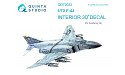 F-4J McDonnell Douglas, Phantom II. 3D декали (ACADEMY) - QUINTA STUDIO QD72032 1/72