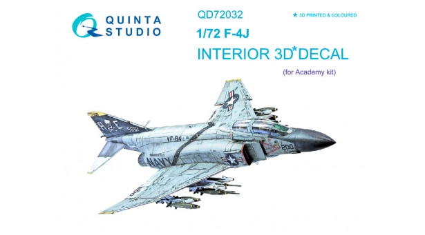 F-4J McDonnell Douglas, Phantom II. 3D декали (ACADEMY) - 1/72 QUINTA STUDIO QD72032