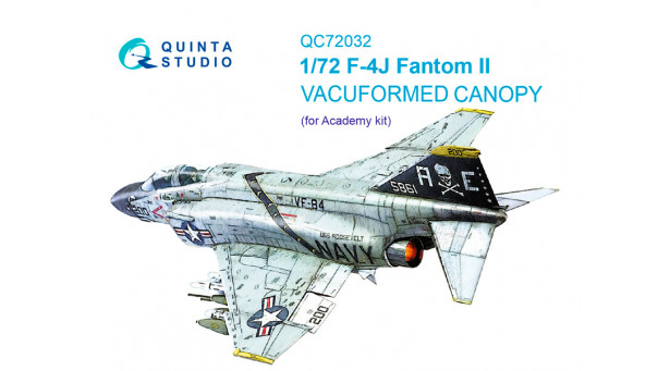 F-4J McDonnell Douglas, Phantom II. Фонарь вакуумный (ACADEMY) - 1/72 QUINTA STUDIO QC72032. Набор афтермаркета