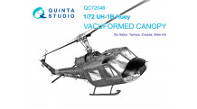UH-1B Bell, Iroquois, Bravo Huey. Комплект остекления вакуумный (ITALERI) - QUINTA STUDIO QC72046 1/72