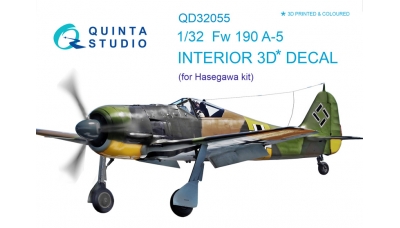 Fw 190A-5 Focke-Wulf. 3D декали (HASEGAWA) - QUINTA STUDIO QD32055 1/32