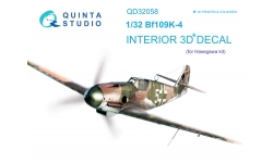Bf 109K-4 Messerschmitt. 3D декали (HASEGAWA) - QUINTA STUDIO QD32058 1/32