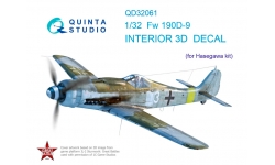 Fw 190D-9 Focke-Wulf. 3D декали (HASEGAWA) - QUINTA STUDIO QD32061 1/32