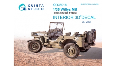 Willys MB, Jeep. 3D декали - QUINTA STUDIO QD35018 1/35