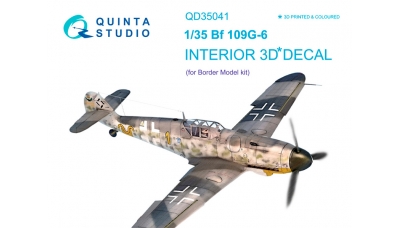 Bf 109G-6 Messerschmitt. 3D декали (BORDER MODEL) - QUINTA STUDIO QD35041 1/35
