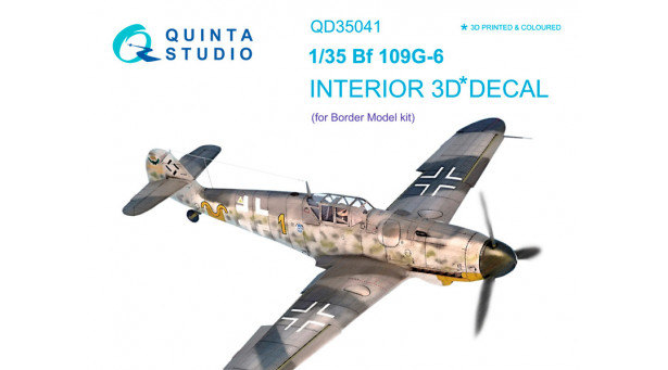 Bf 109G-6 Messerschmitt, Gustav. 3D декали (BORDER MODEL) - 1/35 QUINTA STUDIO QD35041