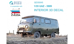 УАЗ-3909. 3D декали (ЗВЕЗДА) - QUINTA STUDIO QD35045 1/35