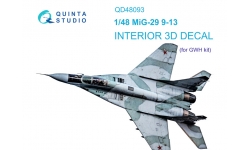 МиГ-29 (9-13). 3D декали (GREAT WALL HOBBY) - QUINTA STUDIO QD48093 1/48