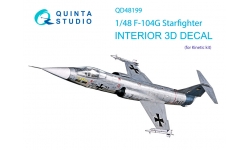 F-104G Lockheed, Starfighter. 3D декали (KINETIC) - QUINTA STUDIO QD48199 1/48