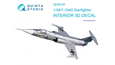 F-104G Lockheed, Starfighter. 3D декали (KINETIC) - QUINTA STUDIO QD48199 1/48