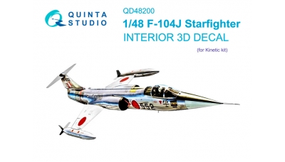 F-104J Lockheed, Mitsubishi, Starfighter. 3D декали (KINETIC) - QUINTA STUDIO QD48200 1/48