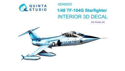 TF-104G Lockheed, Starfighter. 3D декали (KINETIC) - QUINTA STUDIO QD48202 1/48