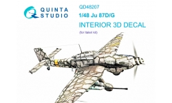 Ju 87D/G Junkers, Stuka. 3D декали (ITALERI) - QUINTA STUDIO QD48207 1/48