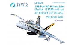 F/A-18D McDonnell Douglas, Hornet. 3D декали (KINETIC) - QUINTA STUDIO QD48216 1/48
