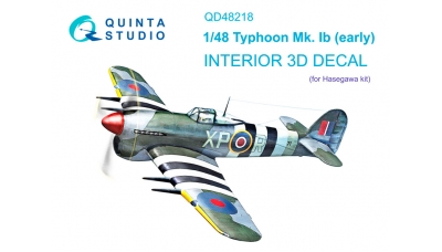 Typhoon Mk. Ib Hawker. 3D декали (HASEGAWA) - QUINTA STUDIO QD48218 1/48