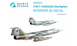 F-104S-ASA Lockheed, Starfighter. 3D декали (KINETIC) - QUINTA STUDIO QD48223 1/48