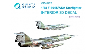 F-104S-ASA Lockheed, Starfighter. 3D декали (KINETIC) - QUINTA STUDIO QD48223 1/48
