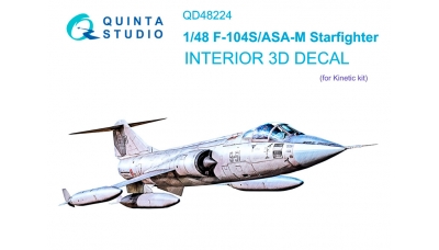 F-104S-ASA/M Lockheed, Starfighter. 3D декали (KINETIC) - QUINTA STUDIO QD48224 1/48