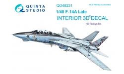 F-14A Grumman, Tomcat. 3D декали (TAMIYA) - QUINTA STUDIO QD48231 1/48