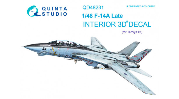 F-14A Grumman, Tomcat. 3D декали (TAMIYA) - 1/48 QUINTA STUDIO QD48231