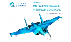 Су-27СМ Сухой. 3D декали (KITTY HAWK) - QUINTA STUDIO QD48233 1/48